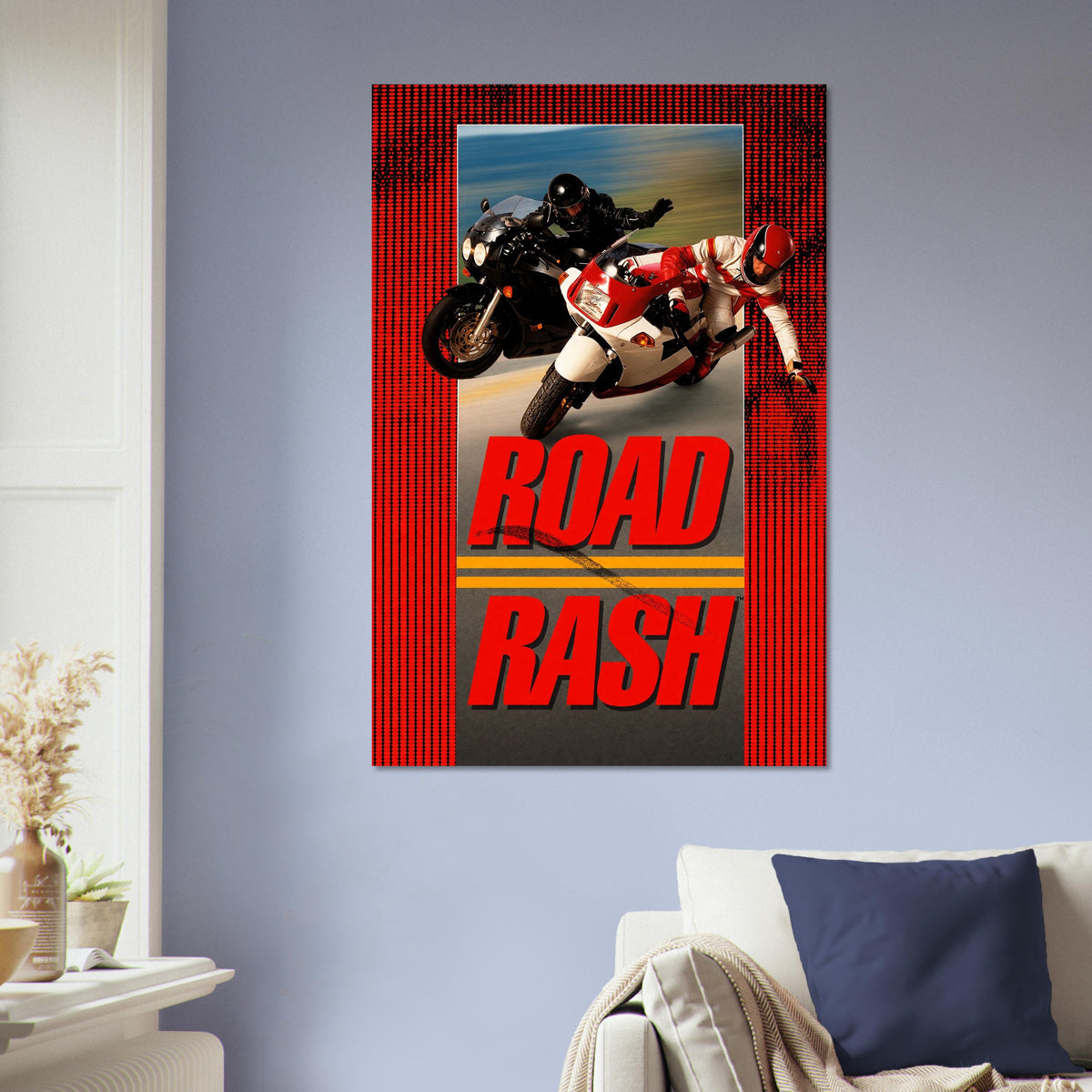Road Rash Poster - Motorcycle Racing Retro Game Cover Art Wall Art Decor 5