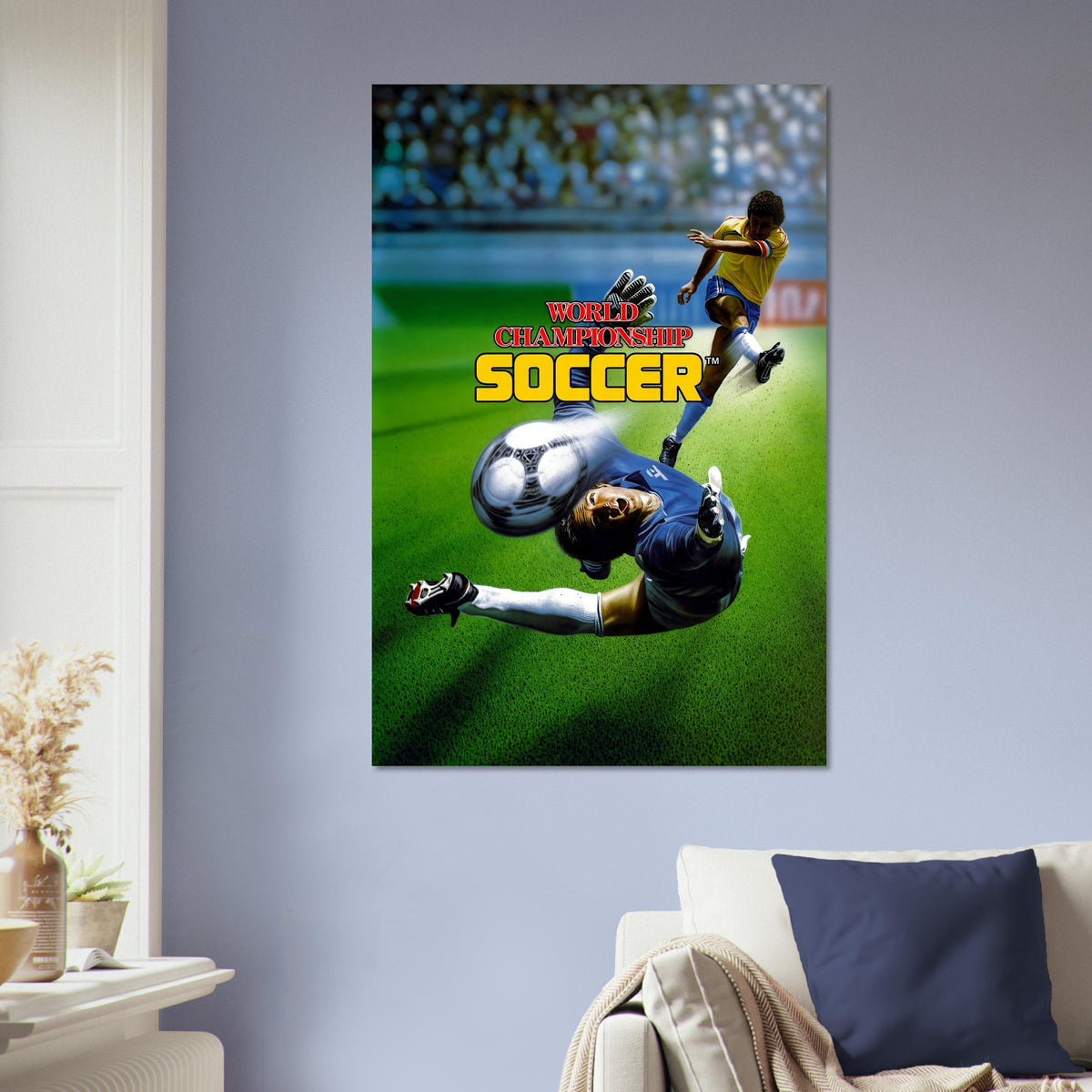 World Championship Soccer Poster – Dynamic Athletes in Action Wall Art Decor 5