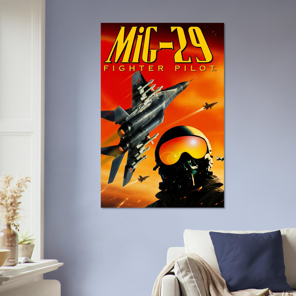 MiG-29 Fighter Pilot Poster – Combat Jet Aircraft Military Art Wall Art Decor 5