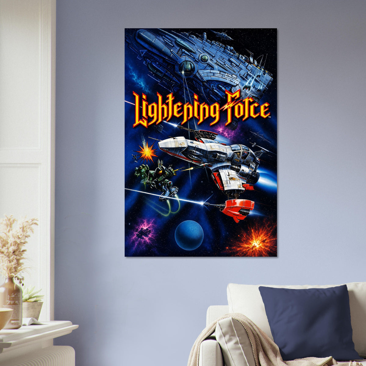 Lightening Force Poster - Thunder Force IV Space Shooter Retro Game Art 5