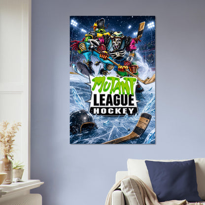 Mutant League Hockey Poster – Skeleton Warrior Ice Sport Art Wall Art Decor 5