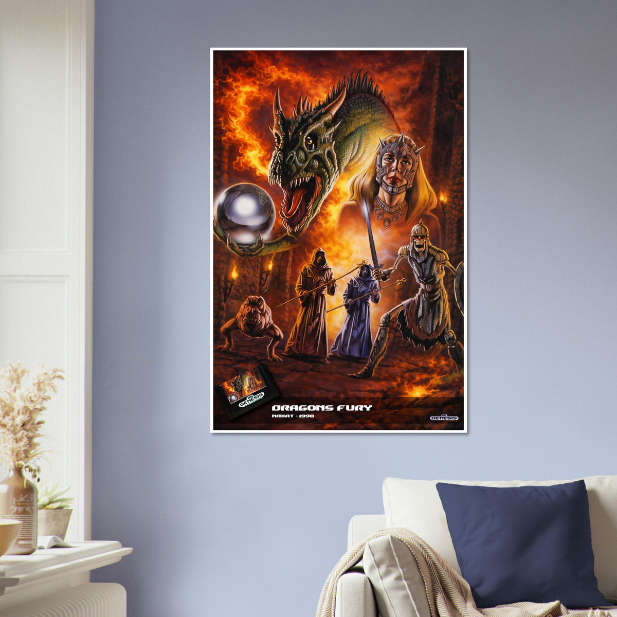 Dragons Fury Poster - 1990 Pinball Fantasy Cover Art Print 5