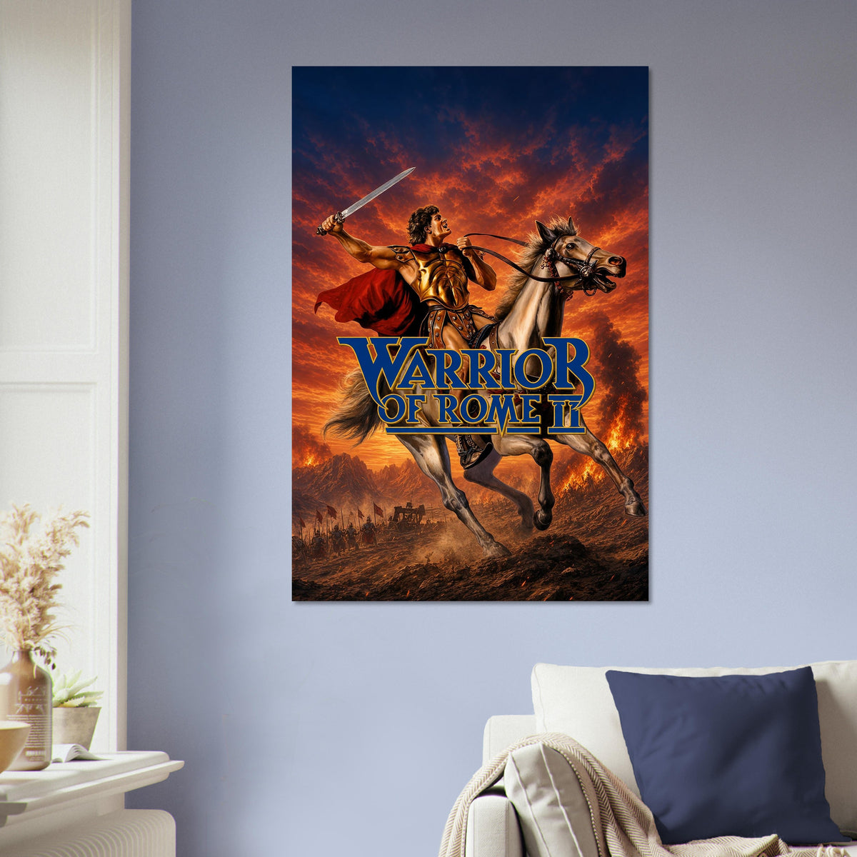 Warrior of Rome II Poster – Ancient Gladiator Hero on Horseback Wall Art Decor 5