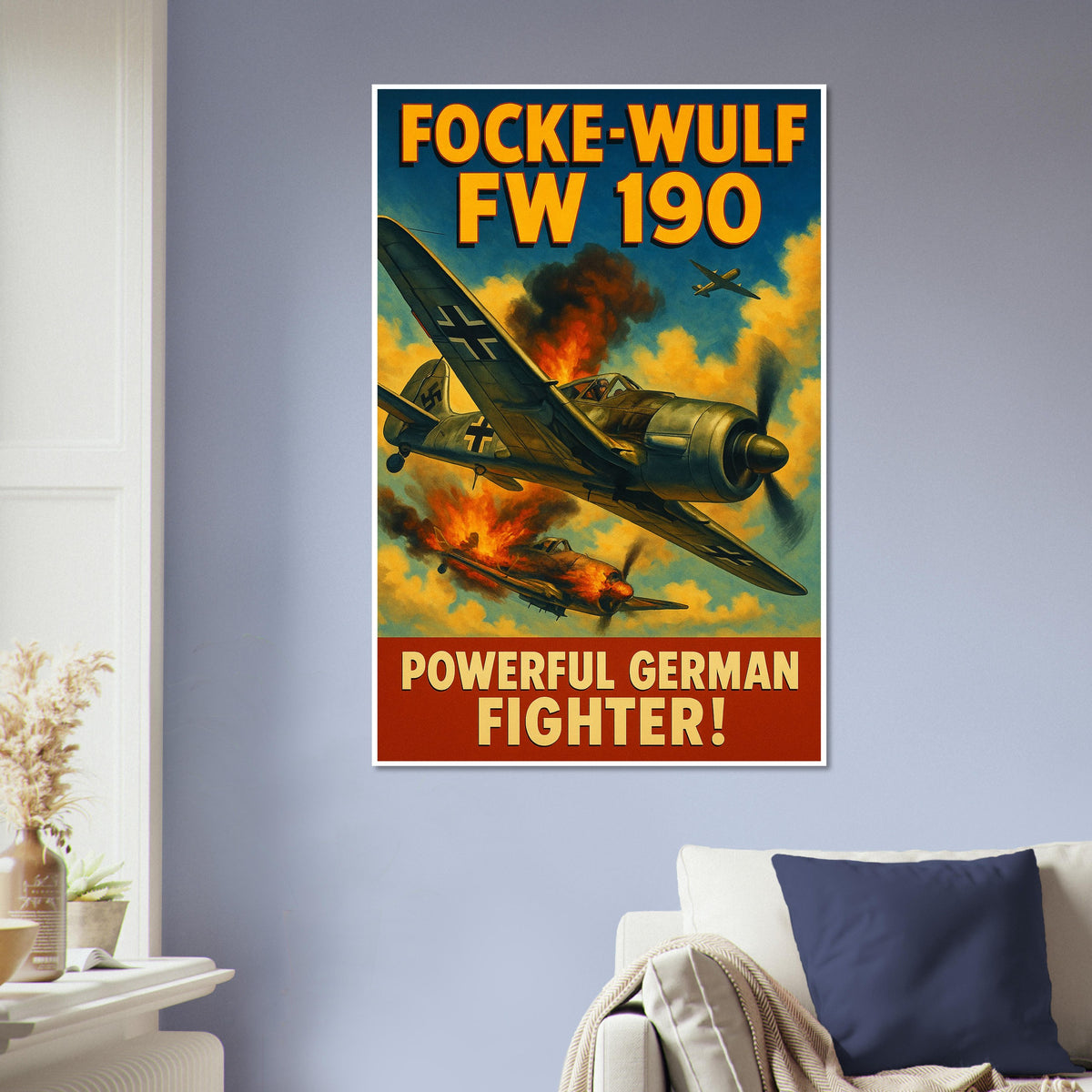 FOCKE-WULF FW 190 POSTER - WWII GERMAN FIGHTER AIRCRAFT MILITARY HISTORY ART 5