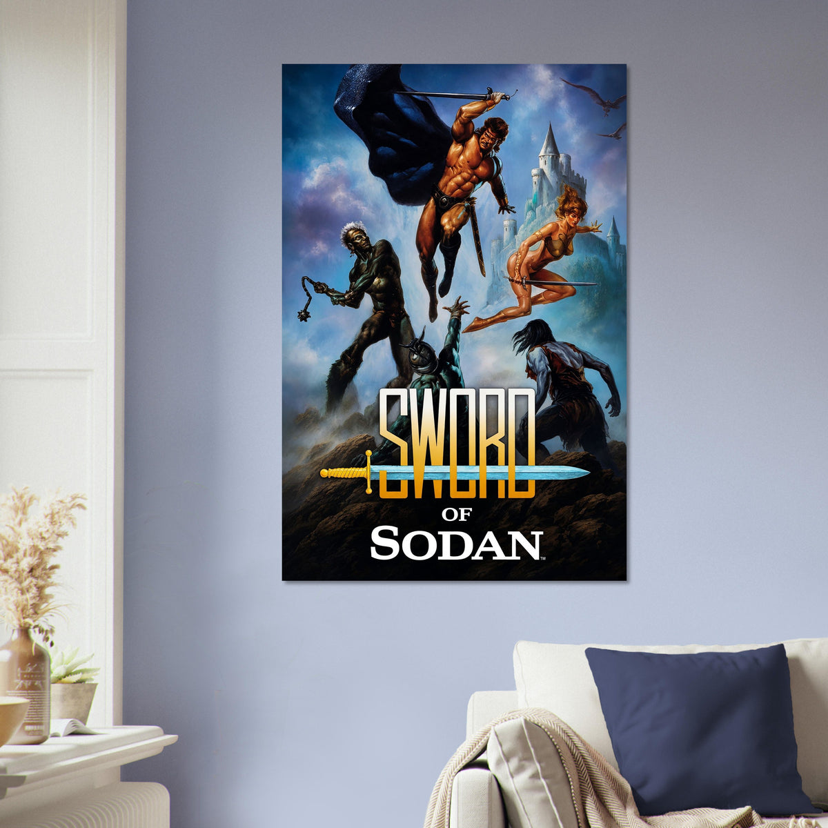 Sword of Sodan Poster – Fantasy Warriors Castle Adventure Art Wall Art Decor 5