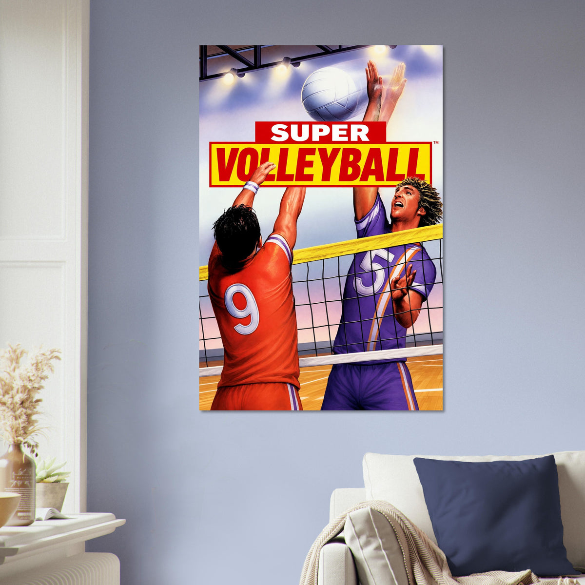 Super Volleyball Poster – Athletic Duo Sport Action Art Wall Art Decor 5