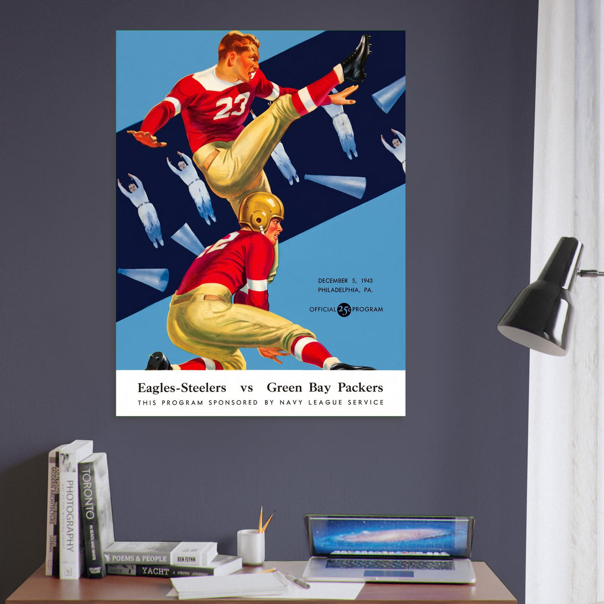 1943 Steagles Football Program Poster Eagles Steelers Wartime Vintage Wall Art 6