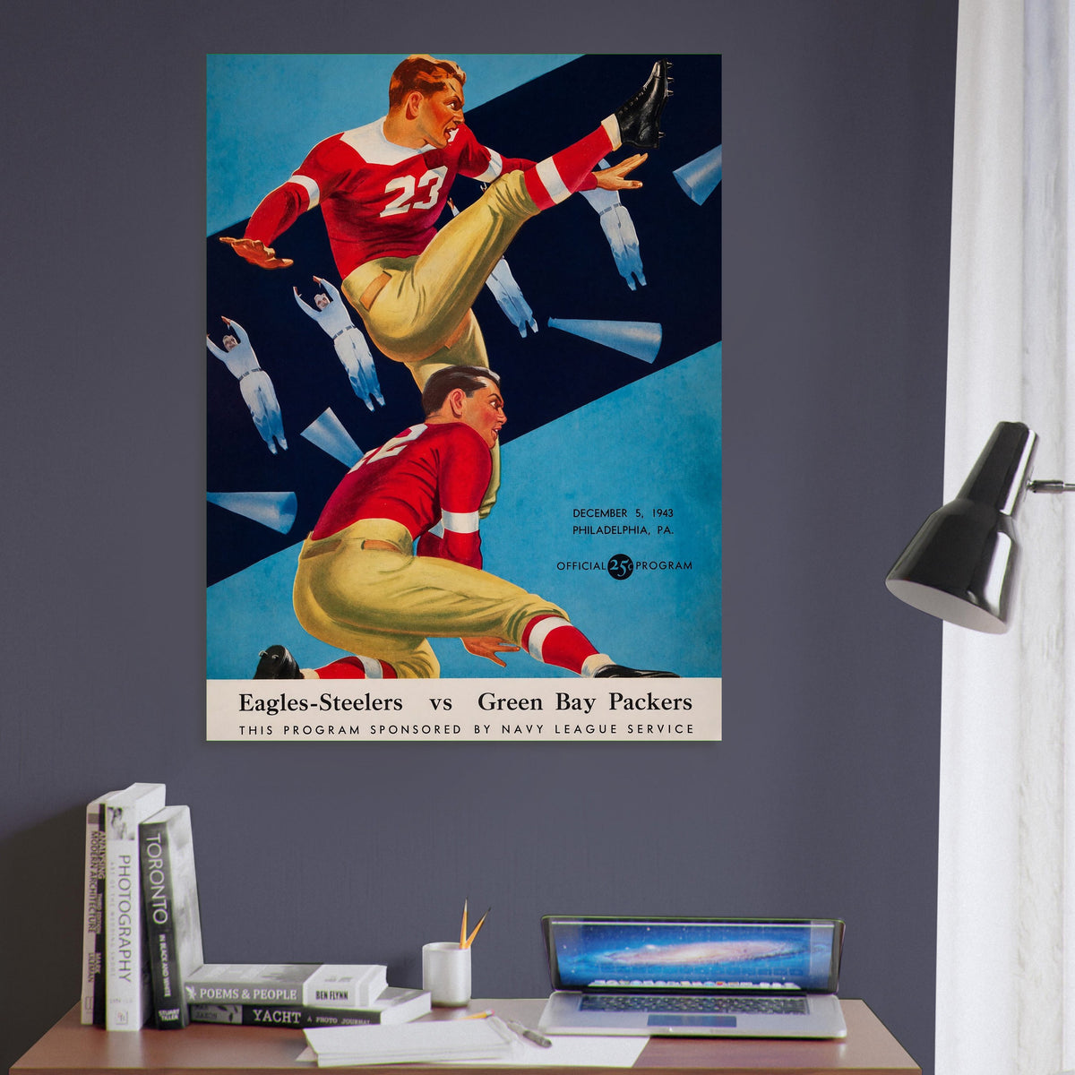 1943 Steagles vs Green Bay Packers Football Program Poster – Wartime Wall Art 6