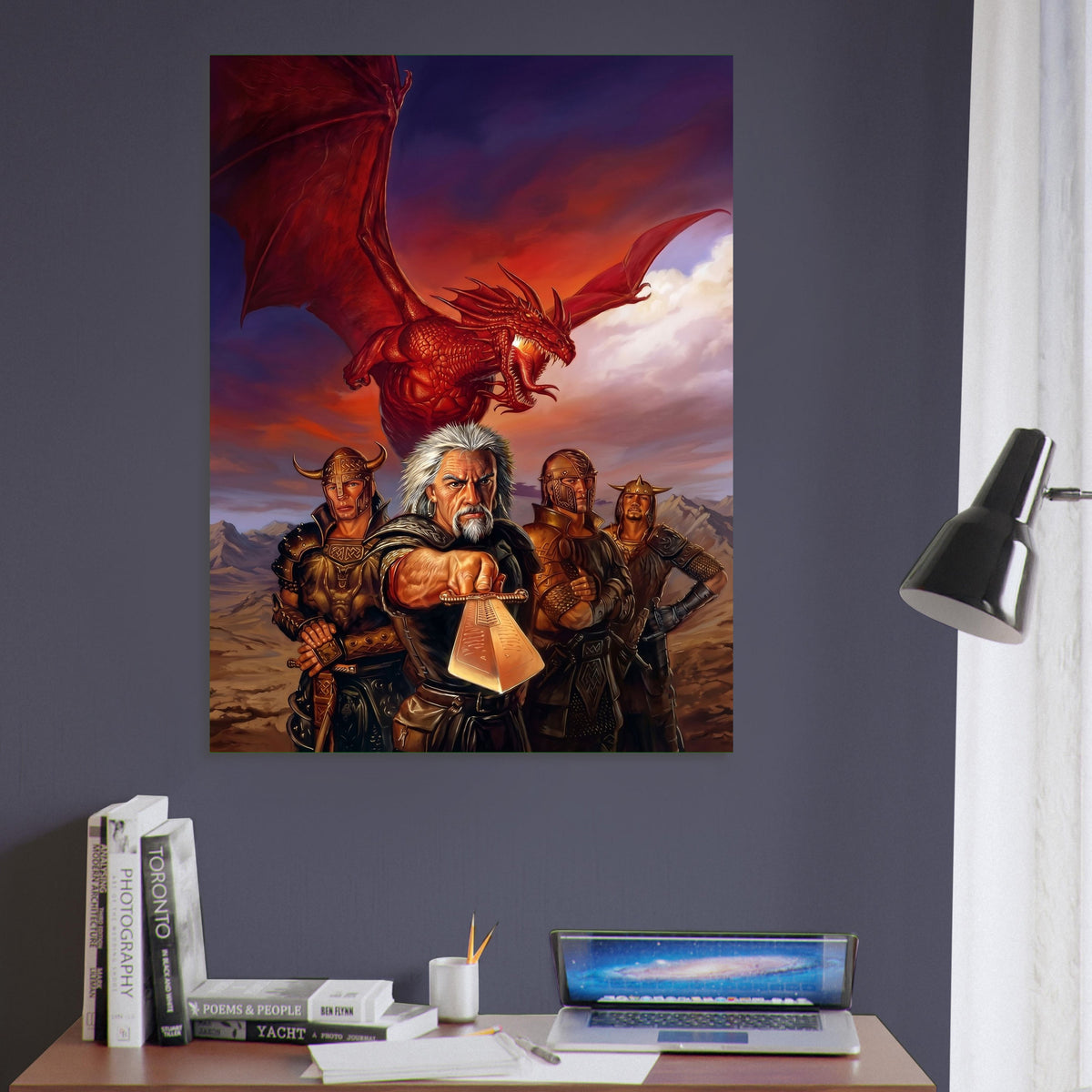 Dragonlance The Wayward Knights Poster – Red Dragon Todd Lockwood Fantasy Art 6