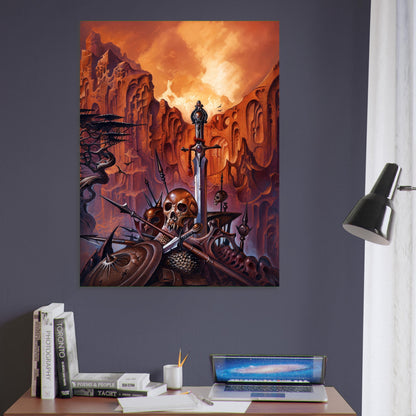 Skull and Sword by Bruce Pennington (1975) Dark Fantasy Poster Wall Art Decor 6