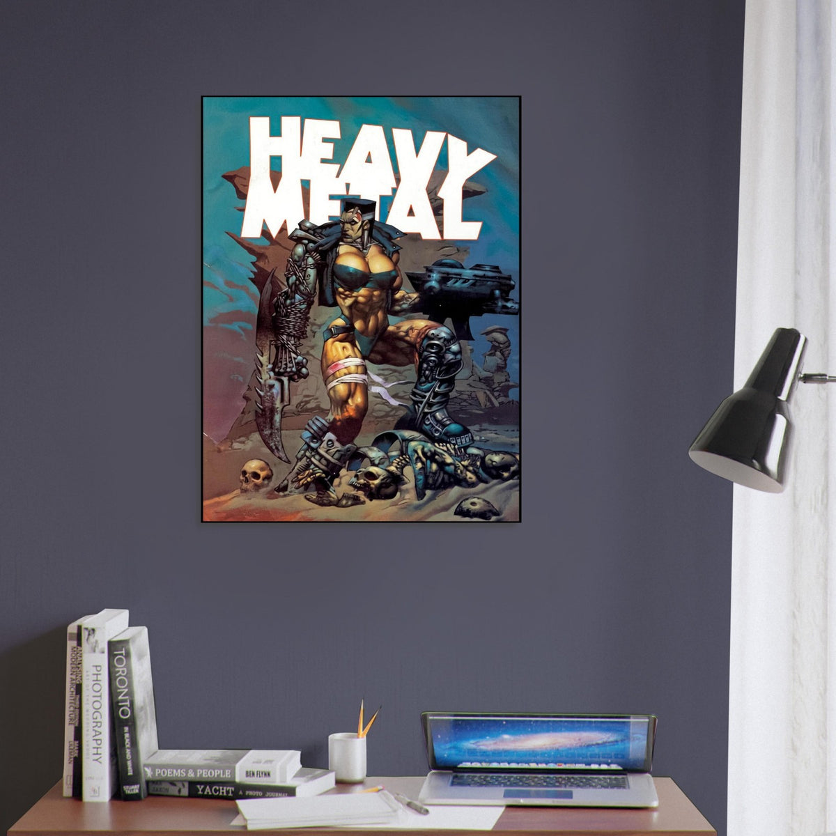 SIMON BISLEY HEAVY METAL POSTER V17#3 COVER WARLADY FUTURISTIC WARRIOR ART 7